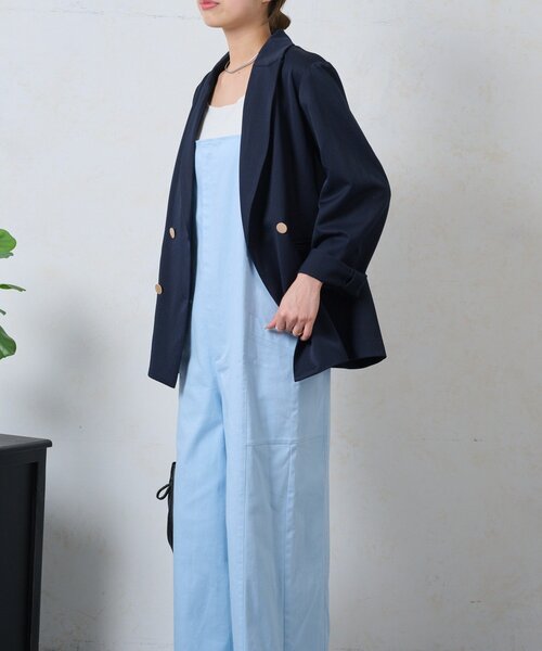 Jena espace merveilleux（ジェナ　エスパスメルヴェイユ）の「ストレッチサロペット（ワンピース・レディース・サックスブルー/ブラック/オフホワイト・FREE）」の15枚目の写真