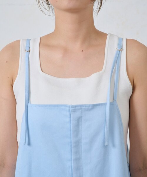 Jena espace merveilleux（ジェナ　エスパスメルヴェイユ）の「ストレッチサロペット（ワンピース・レディース・サックスブルー/ブラック/オフホワイト・FREE）」の11枚目の写真