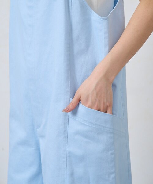 Jena espace merveilleux（ジェナ　エスパスメルヴェイユ）の「ストレッチサロペット（ワンピース・レディース・サックスブルー/ブラック/オフホワイト・FREE）」の8枚目の写真