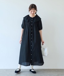 △コットン/キュプラ ローンIBK cape ワンピース