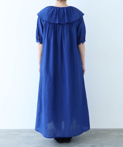 bulle de savon(ビュルデサボン)の「△コットン/キュプラ ローンIBK cape ワンピース(ワンピース・レディース・ホワイト/ブルー・FREE)」の22枚目の写真