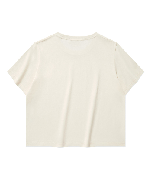 COVERNAT(カバーナット)の「(W) CロゴクロップTシャツ アイボリー(Tシャツ/カットソー・レディース・その他・WS/WM)」の3枚目の写真