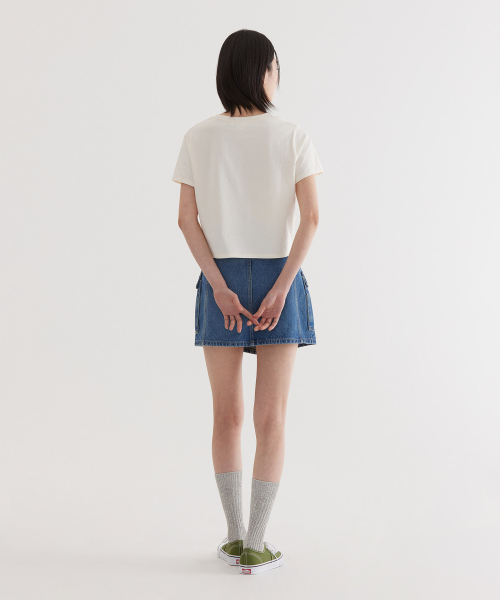 COVERNAT(カバーナット)の「(W) CロゴクロップTシャツ アイボリー(Tシャツ/カットソー・レディース・その他・WS/WM)」の6枚目の写真