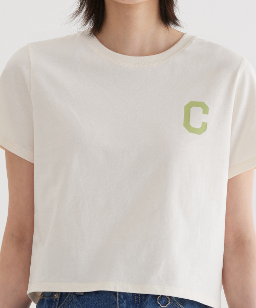 COVERNAT(カバーナット)の「(W) CロゴクロップTシャツ アイボリー(Tシャツ/カットソー・レディース・その他・WS/WM)」の7枚目の写真