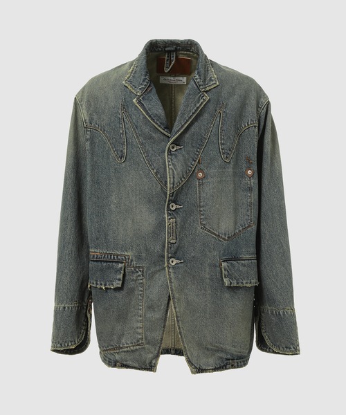 DAIRIKU(ダイリク)の「"Freedom Stitch"Vintage Wash Denim Western Jacket(デニムジャケット・メンズ・インディゴブルー・M)」の1枚目の写真