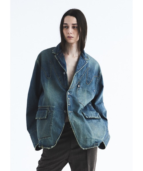 DAIRIKU(ダイリク)の「"Freedom Stitch"Vintage Wash Denim Western Jacket(デニムジャケット・メンズ・インディゴブルー・M)」の4枚目の写真