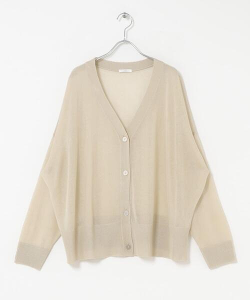 ITEMS URBANRESEARCH(アイテムズ アーバンリサーチ)の「シアーVネックニットカーデ(カーディガン/ボレロ・レディース・グレー系その他/ブラック/ブルー/ライトブラウン・FREE)」の17枚目の写真