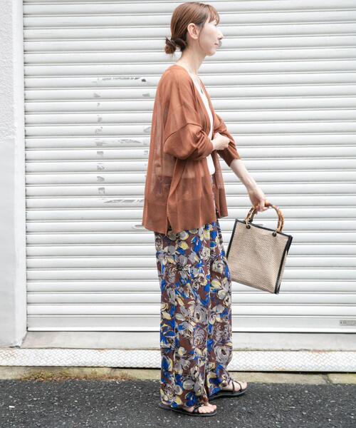 ITEMS URBANRESEARCH(アイテムズ アーバンリサーチ)の「シアーVネックニットカーデ(カーディガン/ボレロ・レディース・グレー系その他/ブラック/ブルー/ライトブラウン・FREE)」の22枚目の写真