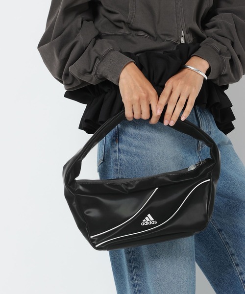 adidas(アディダス)の「【HEREIAM】adidas(アディダス)/SMALL BAG(ハンドバッグ・レディース・ライトブルー/ブラック/ブラック系・FREE)」の3枚目の写真