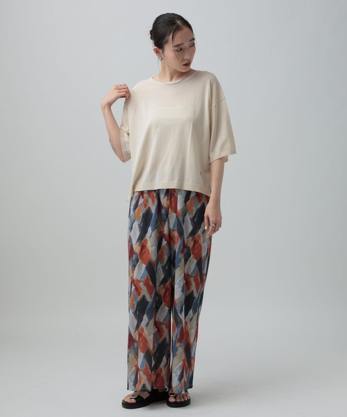 LEPSIM（レプシィム）の「14ゲージICEWEニットプルオーバーSS　647494（ニット/セーター・レディース・オレンジ/アイボリー/ブラック/イエロー・FREE）」の10枚目の写真