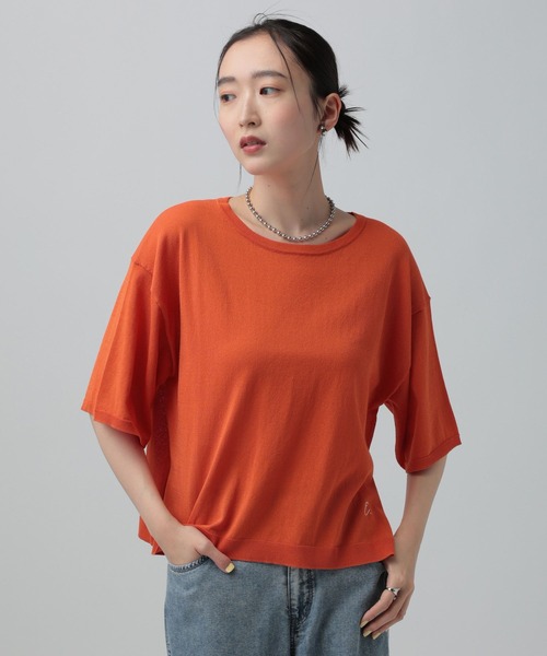 LEPSIM（レプシィム）の「14ゲージICEWEニットプルオーバーSS　647494（ニット/セーター・レディース・オレンジ/アイボリー/ブラック/イエロー・FREE）」の18枚目の写真