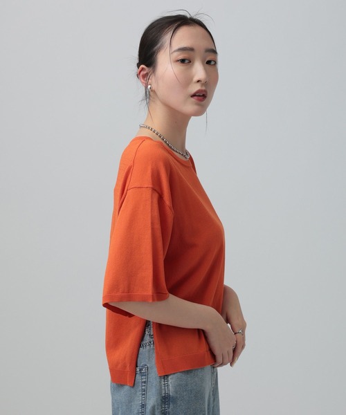 LEPSIM（レプシィム）の「14ゲージICEWEニットプルオーバーSS　647494（ニット/セーター・レディース・オレンジ/アイボリー/ブラック/イエロー・FREE）」の19枚目の写真