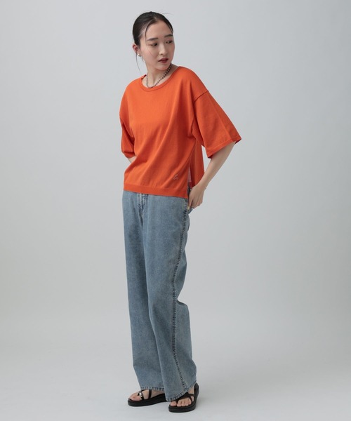 LEPSIM（レプシィム）の「14ゲージICEWEニットプルオーバーSS　647494（ニット/セーター・レディース・オレンジ/アイボリー/ブラック/イエロー・FREE）」の20枚目の写真