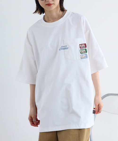 Dickies(ディッキーズ)の「【GENUINE DICKIES/ジェニュインディッキーズ】ポケットまたぎ刺繍吸水速乾・UV対策Tシャツ(Tシャツ/カットソー・メンズ・ホワイト系2/ブラック系1/ホワイト系3/ブラック系2/ホワイト系1/スミクロ・M/L/XL)」の3枚目の写真
