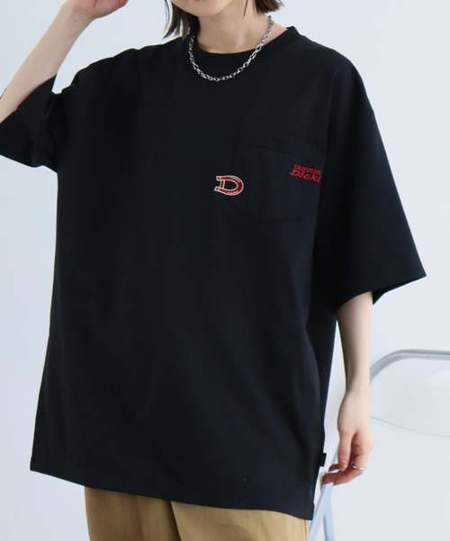 Dickies(ディッキーズ)の「【GENUINE DICKIES/ジェニュインディッキーズ】ポケットまたぎ刺繍吸水速乾・UV対策Tシャツ(Tシャツ/カットソー・メンズ・ホワイト系2/ブラック系1/ホワイト系3/ブラック系2/ホワイト系1/スミクロ・M/L/XL)」の5枚目の写真