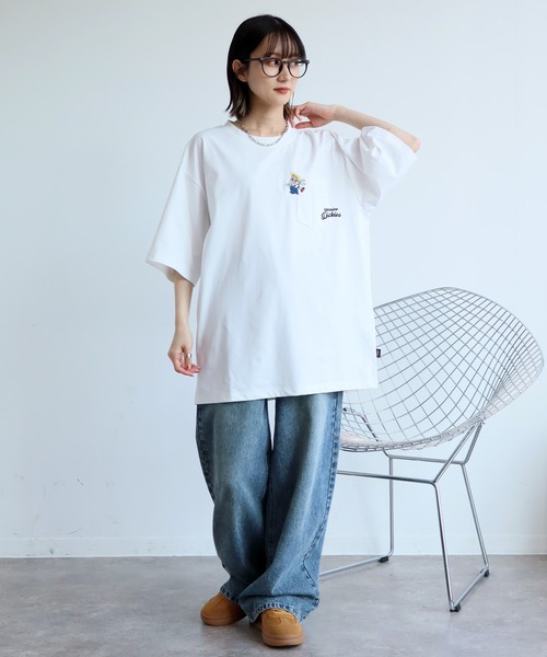 Dickies(ディッキーズ)の「【GENUINE DICKIES/ジェニュインディッキーズ】ポケットまたぎ刺繍吸水速乾・UV対策Tシャツ(Tシャツ/カットソー・メンズ・ホワイト系2/ブラック系1/ホワイト系3/ブラック系2/ホワイト系1/スミクロ・M/L/XL)」の7枚目の写真