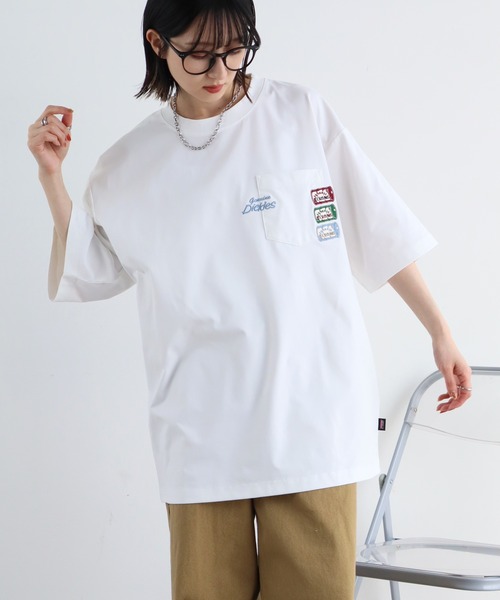 Dickies(ディッキーズ)の「【GENUINE DICKIES/ジェニュインディッキーズ】ポケットまたぎ刺繍吸水速乾・UV対策Tシャツ(Tシャツ/カットソー・メンズ・ホワイト系2/ブラック系1/ホワイト系3/ブラック系2/ホワイト系1/スミクロ・M/L/XL)」の9枚目の写真