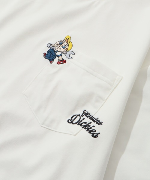 Dickies(ディッキーズ)の「【GENUINE DICKIES/ジェニュインディッキーズ】ポケットまたぎ刺繍吸水速乾・UV対策Tシャツ(Tシャツ/カットソー・メンズ・ホワイト系2/ブラック系1/ホワイト系3/ブラック系2/ホワイト系1/スミクロ・M/L/XL)」の19枚目の写真