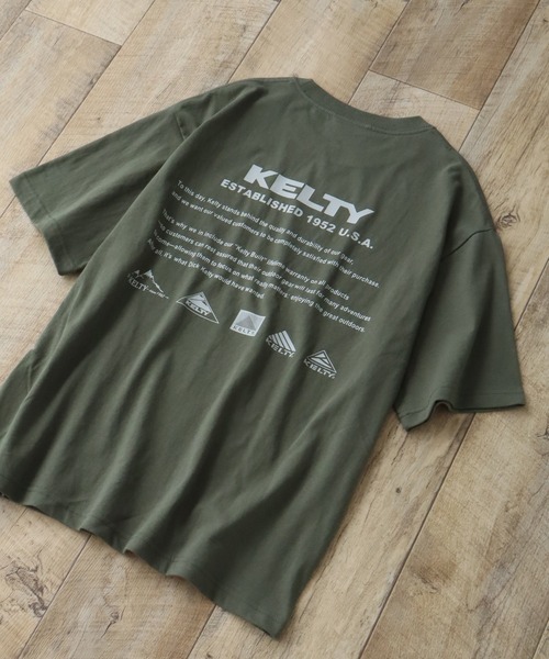 KELTY(ケルティ)の「【KELTY/ケルティ】別注 ヒストリーロゴTシャツ(Tシャツ/カットソー・メンズ・スミクロ/ブラック/ネイビー/ホワイト/カーキ/ベージュ・L/S/XL/M)」の5枚目の写真