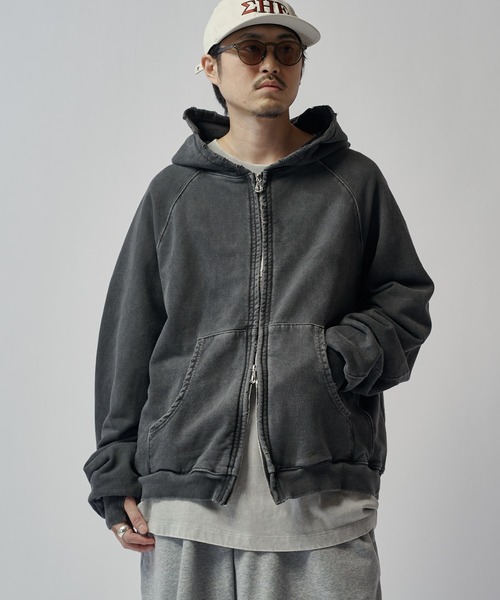 ITTI(イッチ)の「ピグメントZIPフーディー ITTI exclusive for Lui's(パーカー・メンズ・ミント/ブラック・FREE)」の1枚目の写真