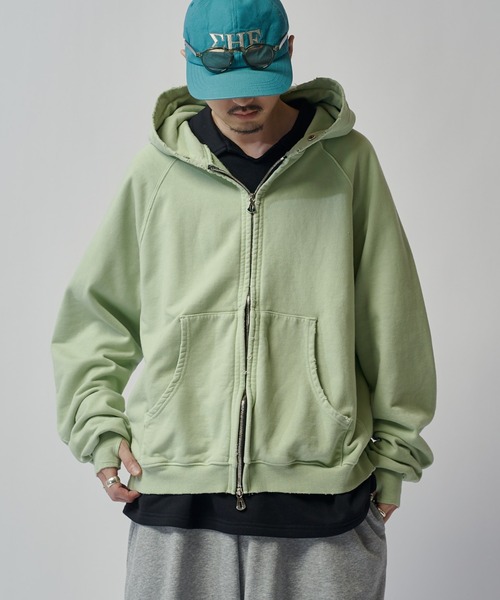ITTI(イッチ)の「ピグメントZIPフーディー ITTI exclusive for Lui's(パーカー・メンズ・ミント/ブラック・FREE)」の10枚目の写真