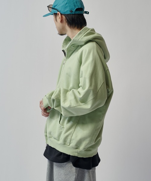 ITTI(イッチ)の「ピグメントZIPフーディー ITTI exclusive for Lui's(パーカー・メンズ・ミント/ブラック・FREE)」の11枚目の写真