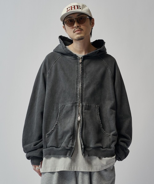 ITTI(イッチ)の「ピグメントZIPフーディー ITTI exclusive for Lui's(パーカー・メンズ・ミント/ブラック・FREE)」の3枚目の写真
