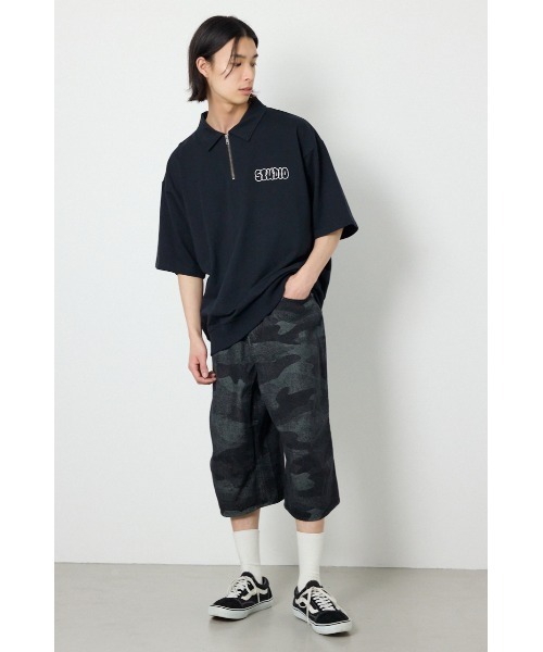 RODEO CROWNS WIDE BOWL（ロデオクラウンズワイドボウル）の「カモフラデニムバミューダパンツ（デニムパンツ・メンズ・ブルー/ブラック・MEDIUM/LARGE）」の17枚目の写真