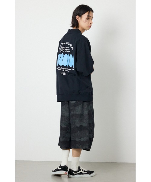 RODEO CROWNS WIDE BOWL（ロデオクラウンズワイドボウル）の「カモフラデニムバミューダパンツ（デニムパンツ・メンズ・ブルー/ブラック・MEDIUM/LARGE）」の18枚目の写真