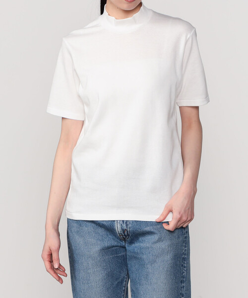 ANATOMICA(アナトミカ)の「ANATOMICA | モックネック Tシャツ WOMEN(Tシャツ/カットソー・レディース・ホワイト/ブラック・XS)」の3枚目の写真