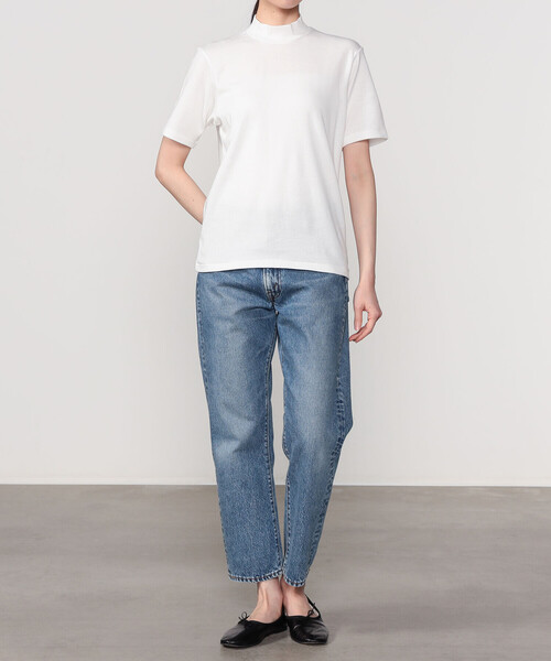 ANATOMICA(アナトミカ)の「ANATOMICA | モックネック Tシャツ WOMEN(Tシャツ/カットソー・レディース・ホワイト/ブラック・XS)」の4枚目の写真