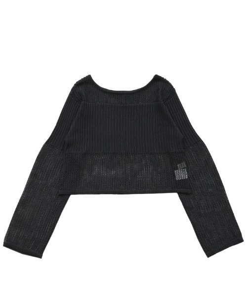 select MOCA Et（セレクトモカエト）の「【Et】Linen like Sheer Mesh Knit（ニット/セーター・レディース・ライトグレー/アイボリー/チャコール・FREE）」の16枚目の写真