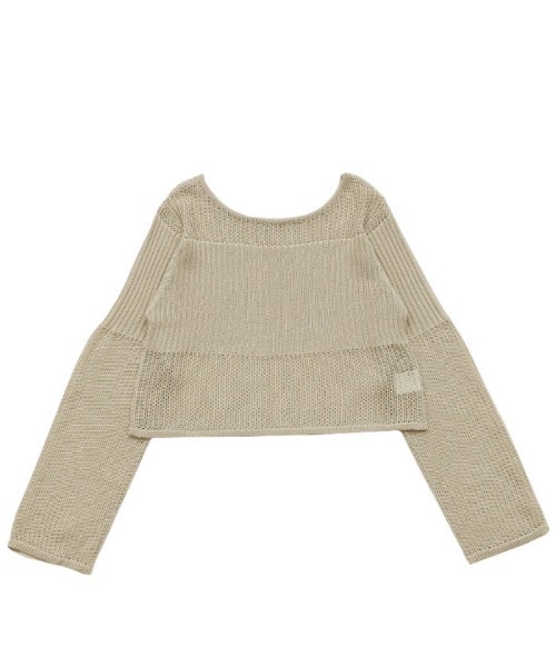 select MOCA Et（セレクトモカエト）の「【Et】Linen like Sheer Mesh Knit（ニット/セーター・レディース・ライトグレー/アイボリー/チャコール・FREE）」の15枚目の写真