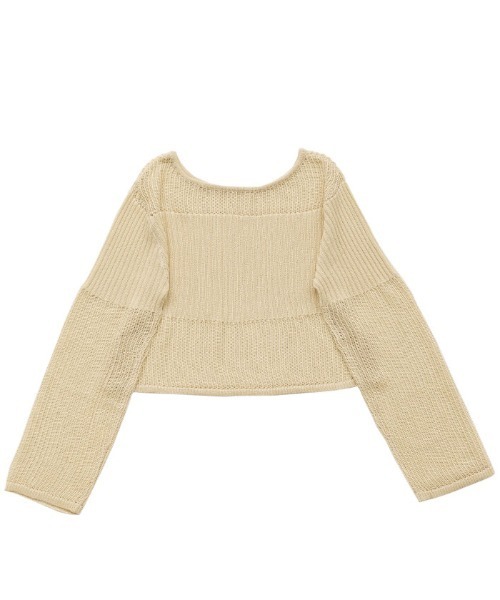select MOCA Et（セレクトモカエト）の「【Et】Linen like Sheer Mesh Knit（ニット/セーター・レディース・ライトグレー/アイボリー/チャコール・FREE）」の18枚目の写真