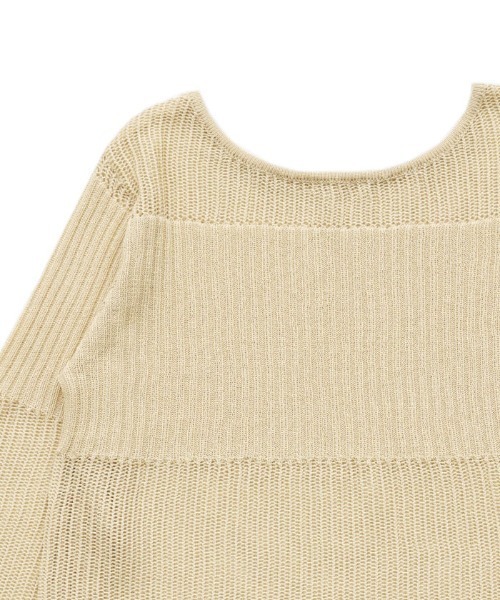 select MOCA Et（セレクトモカエト）の「【Et】Linen like Sheer Mesh Knit（ニット/セーター・レディース・ライトグレー/アイボリー/チャコール・FREE）」の19枚目の写真