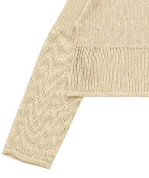 select MOCA Et（セレクトモカエト）の「【Et】Linen like Sheer Mesh Knit（ニット/セーター・レディース・ライトグレー/アイボリー/チャコール・FREE）」の20枚目の写真