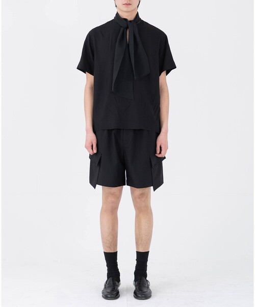 Bshop（ビショップ）の「eunoia | タイ付き Tシャツ MEN（シャツ/ブラウス・メンズ・ブラック・ONE）」の18枚目の写真