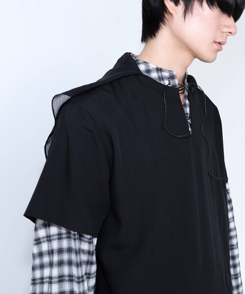 Bshop（ビショップ）の「eunoia | タイ付き Tシャツ MEN（シャツ/ブラウス・メンズ・ブラック・ONE）」の4枚目の写真
