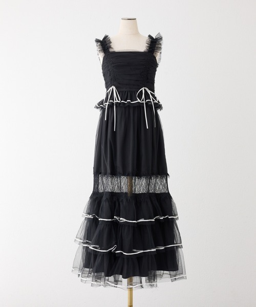 one after another NICE CLAUP(ワンアフターアナザーナイスクラップ)の「【Tulle Collection】チュールロングスカート(スカート・レディース・アイボリー/ブラック/サックスブルー・FREE)」の5枚目の写真