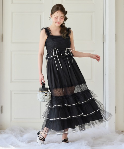 セール】【Tulle Collection】チュールロングスカート（スカート