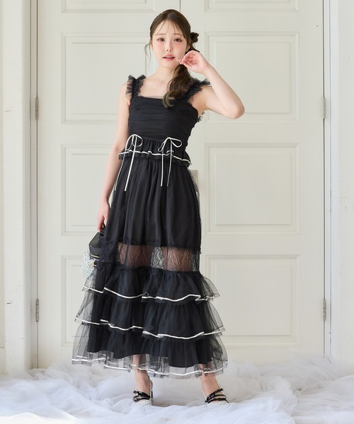 one after another NICE CLAUP(ワンアフターアナザーナイスクラップ)の「【Tulle Collection】チュールロングスカート(スカート・レディース・アイボリー/ブラック/サックスブルー・FREE)」の21枚目の写真