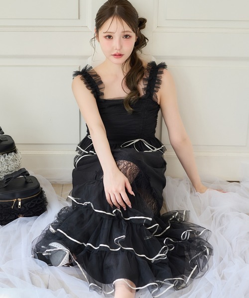 セール】【Tulle Collection】チュールロングスカート（スカート