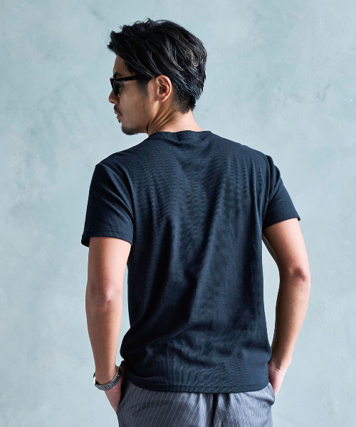 CavariA(キャバリア)の「『CavariA/キャバリア』スパンテレコ半袖Tシャツ(Tシャツ/カットソー・メンズ・グレー系2/ホワイト系1/ホワイト系2/ブラック系2/ブラック系1/グレー系1・M/L/XL)」の17枚目の写真