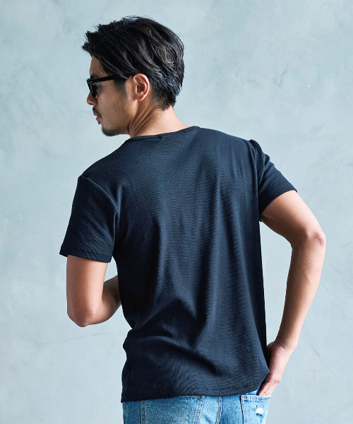 CavariA(キャバリア)の「『CavariA/キャバリア』スパンテレコ半袖Tシャツ(Tシャツ/カットソー・メンズ・グレー系2/ホワイト系1/ホワイト系2/ブラック系2/ブラック系1/グレー系1・M/L/XL)」の14枚目の写真