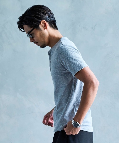 CavariA(キャバリア)の「『CavariA/キャバリア』スパンテレコ半袖Tシャツ(Tシャツ/カットソー・メンズ・グレー系2/ホワイト系1/ホワイト系2/ブラック系2/ブラック系1/グレー系1・M/L/XL)」の22枚目の写真