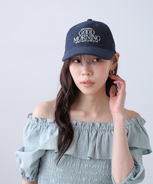 FREE'S MART(フリーズマート)の「◆ロゴ刺繍キャップ(キャップ・レディース・グリーン/ネイビー・フリ-)」の2枚目の写真