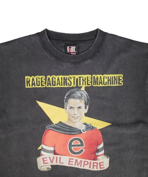 giant Vintage（ジャイアントヴィンテージ）の「【GIANT01】【Giant Vintage/ジャイアント ヴィンテージ】RAGE AGAINST THE MACHINE EVIL EMPIRE SCREEN PRINT OVERSIZED BOX SILHOUETTE T-SHIRTS（Tシャツ/カットソー・メンズ・ブラック系その他・LARGE/MEDIUM/X-LARGE/SMALL）」の7枚目の写真