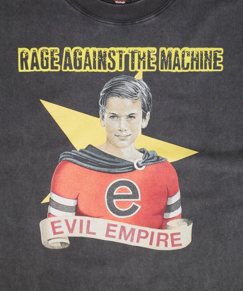 giant Vintage（ジャイアントヴィンテージ）の「【GIANT01】【Giant Vintage/ジャイアント ヴィンテージ】RAGE AGAINST THE MACHINE EVIL EMPIRE SCREEN PRINT OVERSIZED BOX SILHOUETTE T-SHIRTS（Tシャツ/カットソー・メンズ・ブラック系その他・LARGE/MEDIUM/X-LARGE/SMALL）」の9枚目の写真