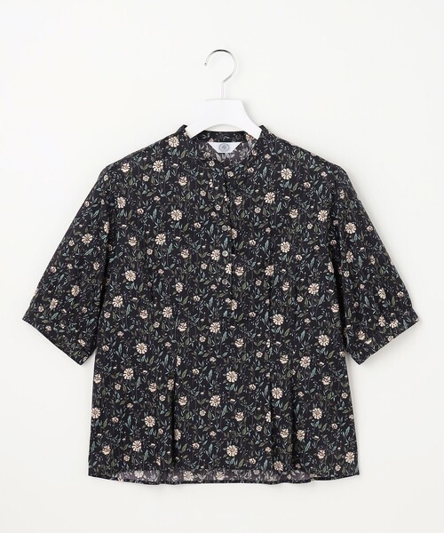 J.PRESS(ジェイプレス)の「【一枚で着映え】LIBERTY バンドカラー ブラウス(シャツ/ブラウス・レディース・ベージュ系5/ネイビー系5・T15/T13)」の7枚目の写真