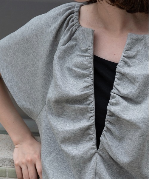 lawgy(ラウジー)の「rafu 2way shoulder allinone / ラフ2wayショルダーオールインワン(つなぎ/オールインワン・レディース・ヘザーグレー/ホワイト・MEDIUM/SMALL)」の16枚目の写真